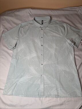 Vuori Men’s Light Green Short-Sleeve Button-Down Shirt Size XXL